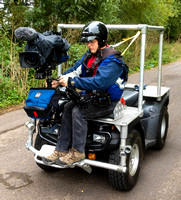 John on a quadbike with the EFP Steadicam & P2 camera
