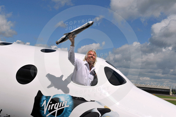 Richard Branson at Farnborough International Airshow (FIA) 2012